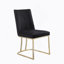 Chaise de salle à manger, ensemble de 2 chaises d'appoint rembourrées en velours-1416575651