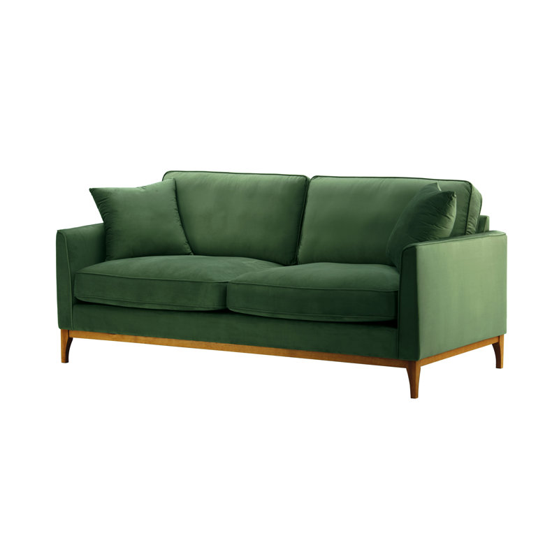 Jaaron Loveseat, Walnut, Green, 3