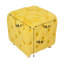 Fauteuil de maquillage en velours jaune-1005937209
