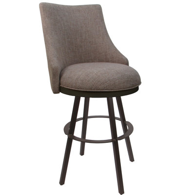 Tabouret de bar pivotant en métal 34 po Keiley