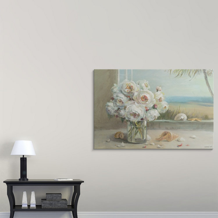 «Coastal Roses», reproduction d'art Danhui Nai, H 16 po x l 24 po x p 1,5 po, Toile