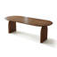 Table de salle à manger ovale en bois massif brun noisette-1404857824