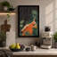Woman in Orange Repose Mid-Century - Wrapped Canvas-1714284149-1714284136