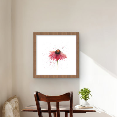 Rose marguerite - reproduction encadrée avec passe-partout pour la décoration intérieure | Art