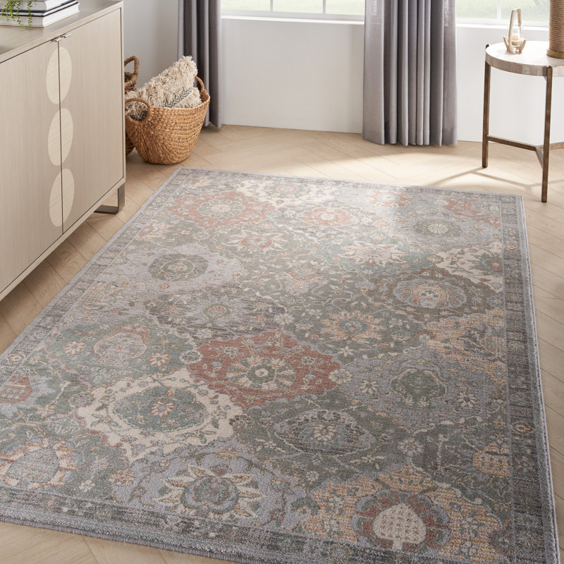 Wool Floral Indoor Rug, Rectangle 8'6" x 11'6"