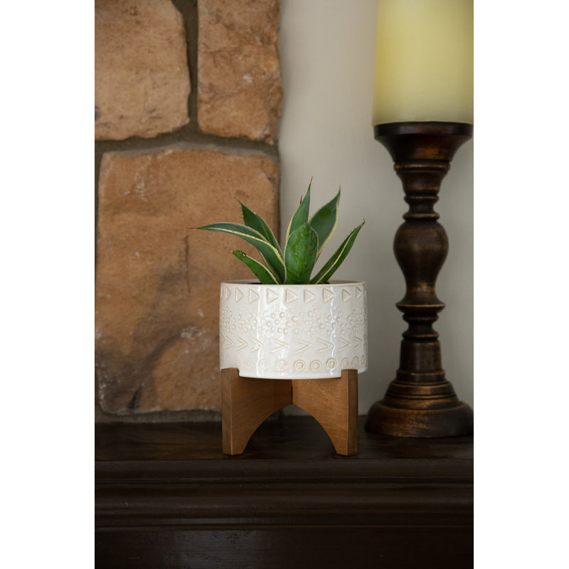 Blaisdell Pot Planter, Ivory
