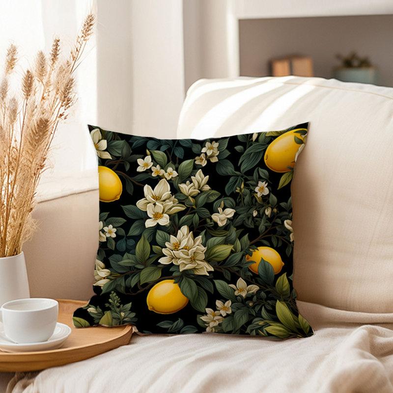 Food and Kitchen Lemon Dreams XVI Modern, 16"H x 16"W
