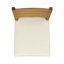 Chaise de salle à manger d'extérieur sans accoudoirs avec coussins (ensemble de 2), naturel et beige