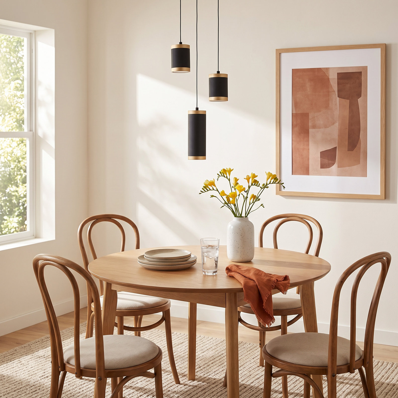 Lynnasia 3 Light Steel Dimmable LED Pendant