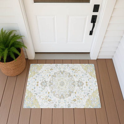 Tapis damassé intérieur / extérieur lavable à la machine ACN2611
