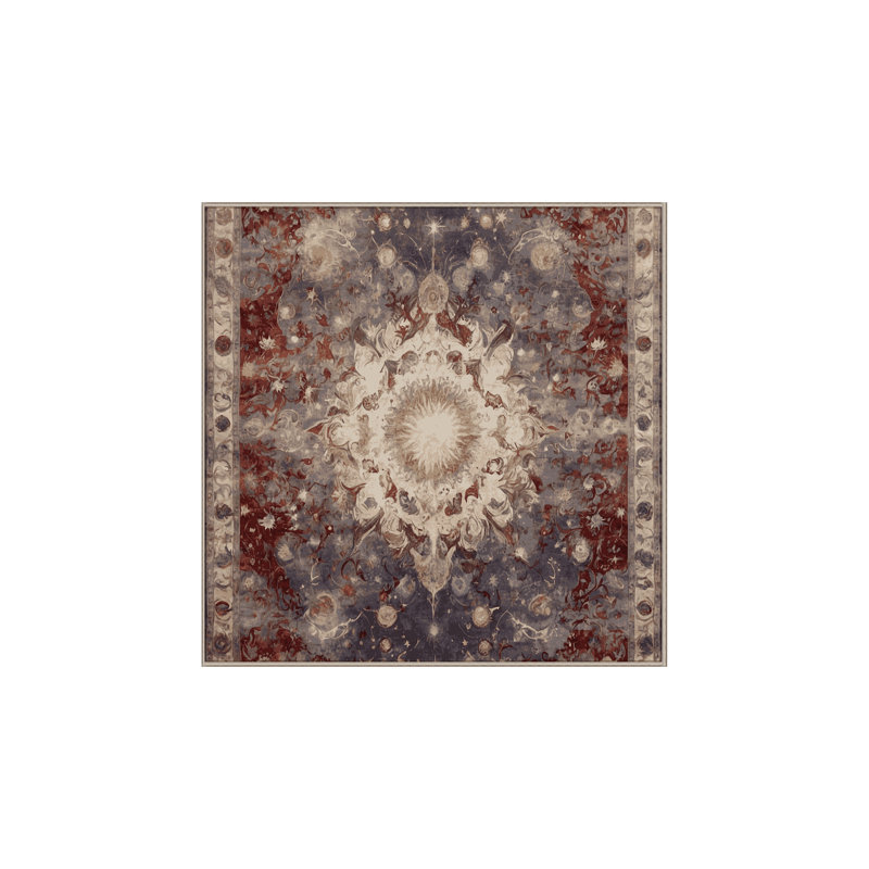 Tapis brun soyeux et moelleux, Carré 4 pi