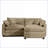 Sofas for Small Spaces, 2-Seater with Ottoman, Classic Modern Tan Corduroy | Tan | Corduroy-1621820364