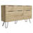 47" Natural Wood Four Drawer Double Dresser