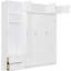 Grand lit mural peu encombrant, avec trois armoires suspendues, une armoire latérale et un lit confortable pour dormir en blanc, tiroirs de rangement, support de matelas