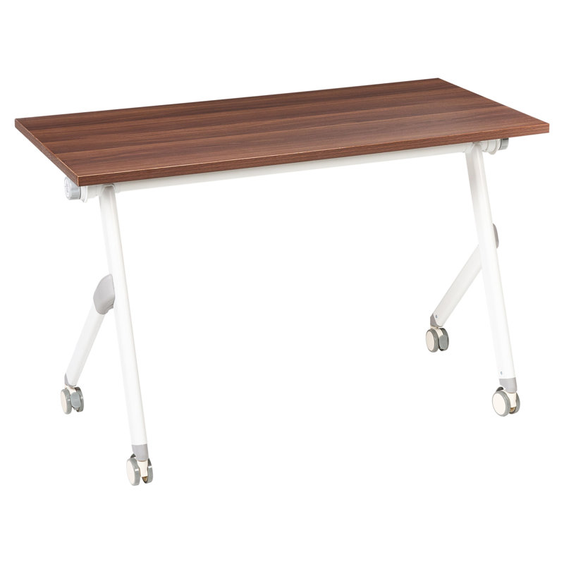 Aarre Standing Desk, Dark Brown/White, 73cm H x 120cm W x 60cm D