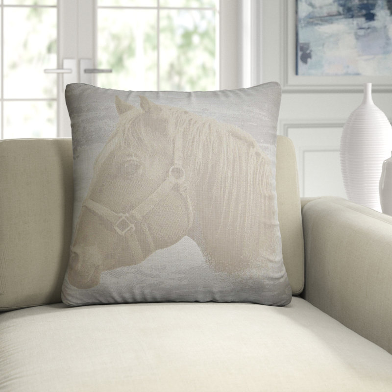 Mister Ed Square Pillow Cover & Insert, Ivory
