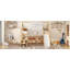 Lit mezzanine en bois pleine grandeur en forme de maison avec tente-2012397163-2012397165
