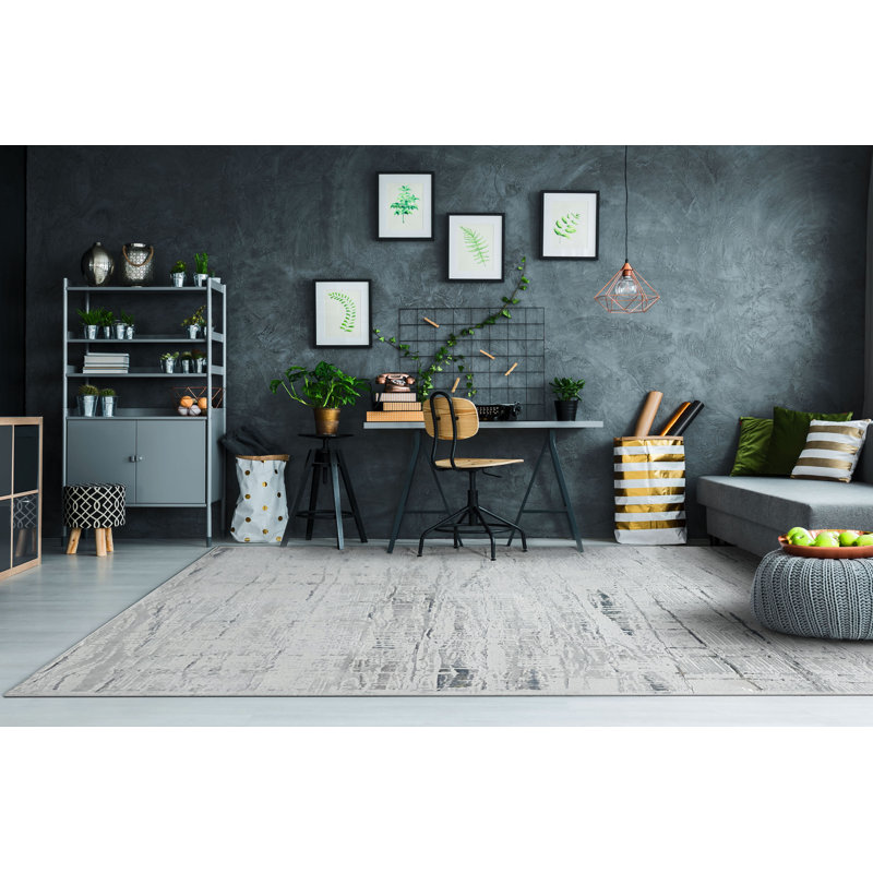Highpoint 1060-190 crème / gris, Rectangle 5 pi 2 po x 7 pi