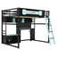 Lit mezzanine en bois avec bureau-1732498082