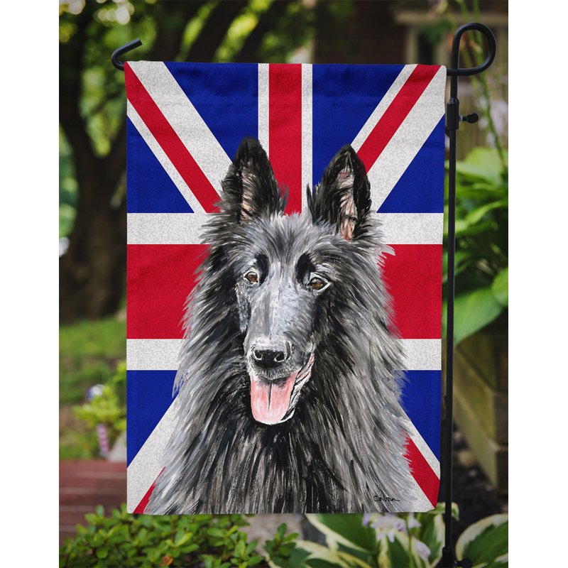 Drapeau de jardin 2 côtés english union jack, Berger belge