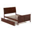 Lit plateforme double en bois massif avec pied de lit assorti et lit double Lplesy par Harriet Bee-360140112