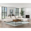 Fauteuil d'appoint capitonné beige