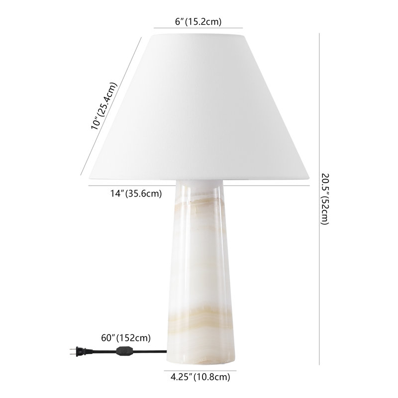 Jennarose Jade Stone Table Lamp
