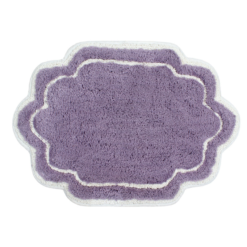 Tapis pour salle de bain Dobrinka, Mauve, 17 po x 24 po (rectangulaire)