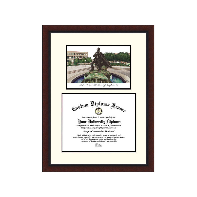 Cadre de diplôme de lumberjacks legacy universitaires stephen f austin NCAA