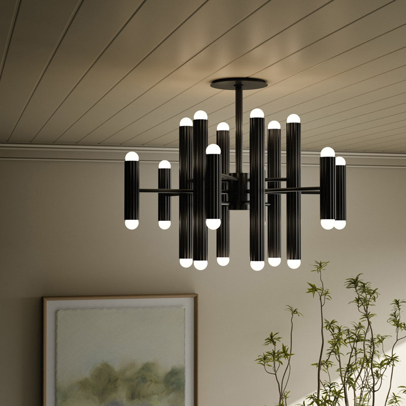 Vesta 24 - Light Chandelier, Black Gunmetal