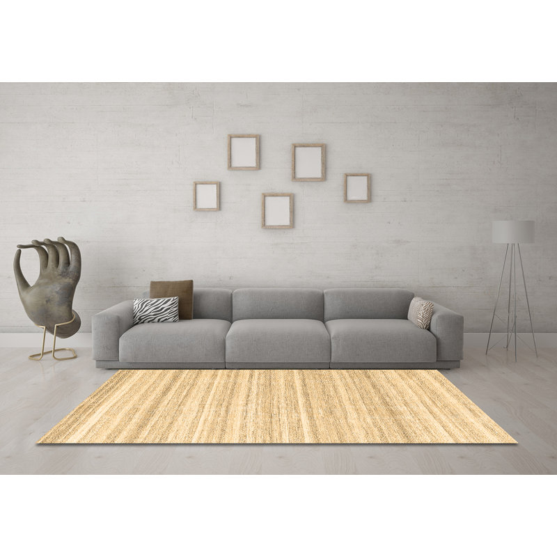 Amanat Washable Striped Indoor Rug, Round 7'