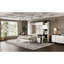 Lit escamotable blanc double avec bureau intégré, étagères et armoires de rangement, meuble de chambre multifonctionnel gain de place-2007917303
