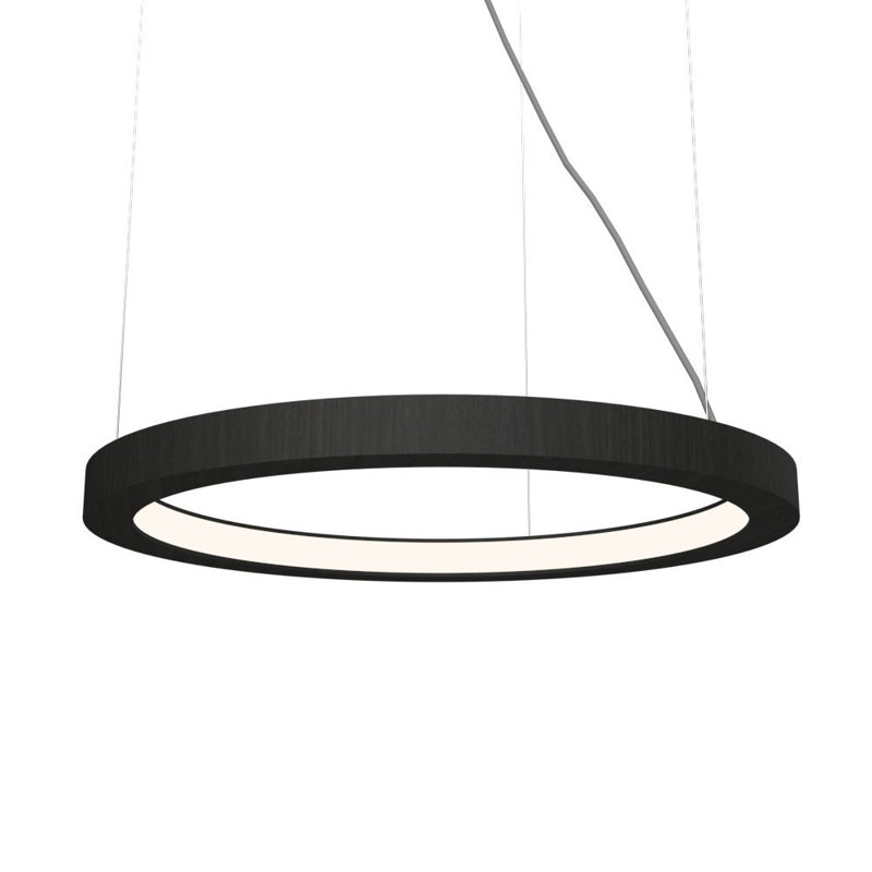 Luminaire suspendu à cadre DEL, H 1,18 po x l 39,37 po x P 39,37 po, Gris anthracite