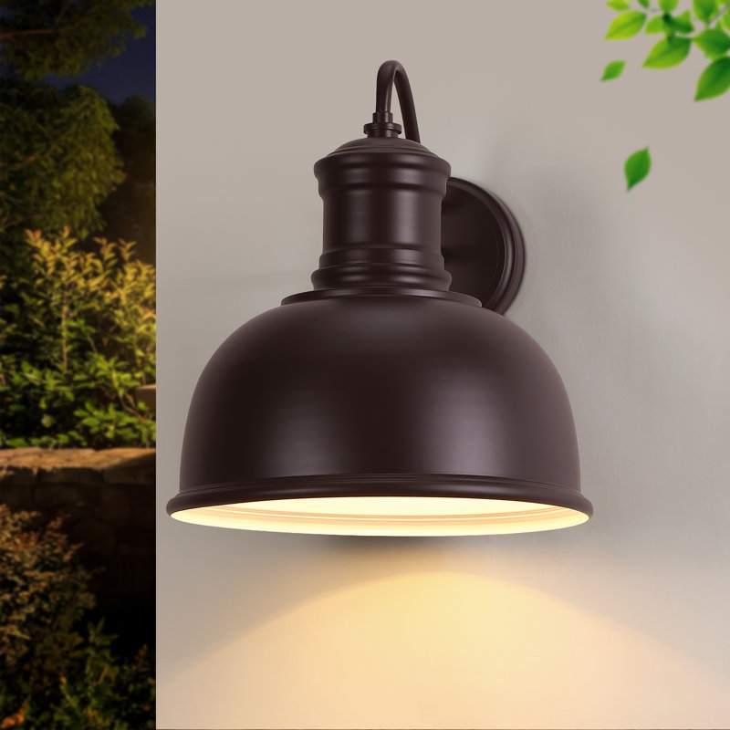 13" 1-Light Outdoor Wall Light13" 1-Light Vintage Outdoor Wall Lantern With Oil Rubbed Bronze Finish