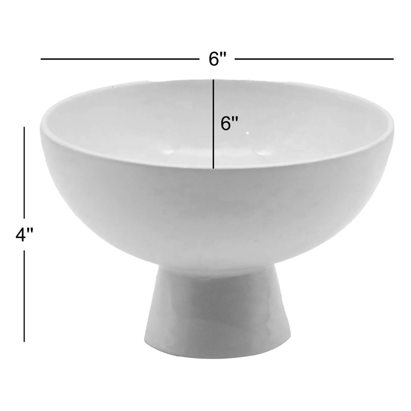 Bol décoratif en céramique Gorrono, Blanc