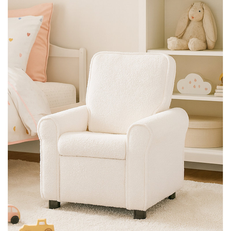 Jordan Kids Recliner Wooly White, White