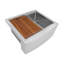 Verona Workstation 33" L x 22" W Farmhouse Kitchen Sink with Sink Grid and Drain Assembly-698787993