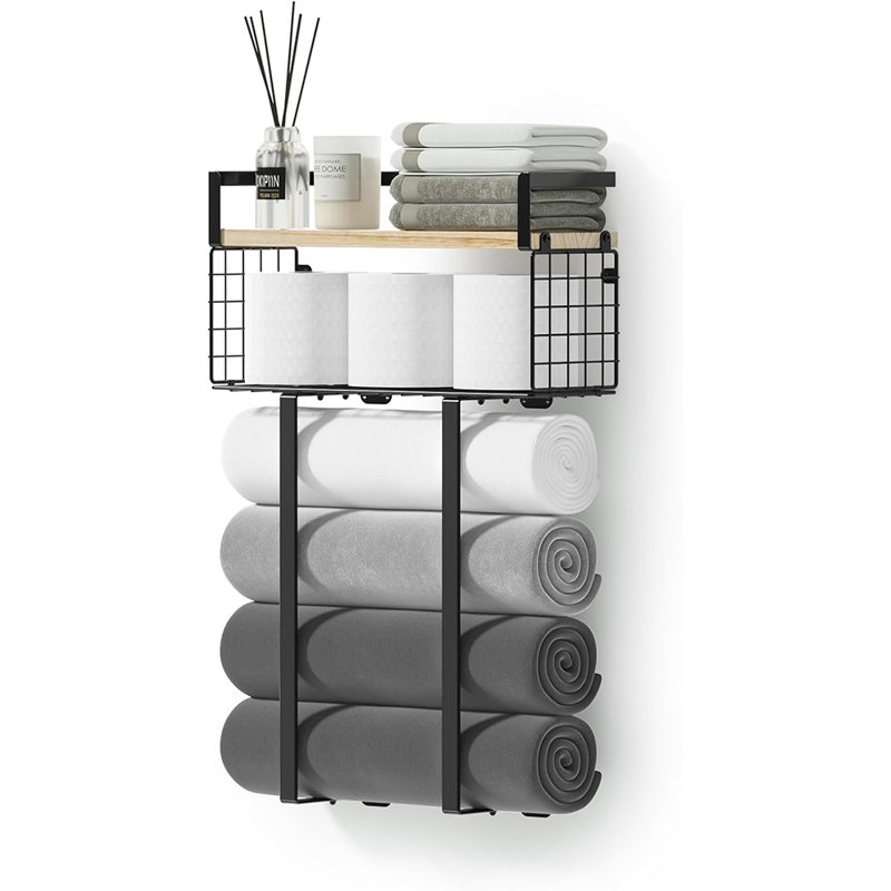 Kalgoorlie Floating Shelf, Black/Brown