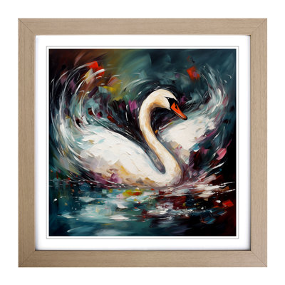 Swan Expressionism No.1 - Framed Print