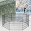 Parc pour enfants 8 chiots, clôture d'exercice pliable en métal pour chien, enclos intérieur et extérieur pour l'entraînement et aire de jeu sécuritaire-60801702-57902465