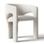 Chaise de salle à manger rembourrée avec structure incurvée