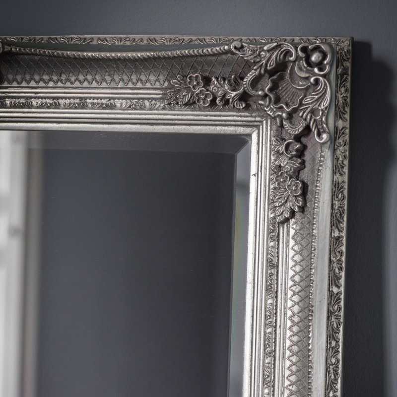 Lindsay Wood Flat Floor Mirror, Silver