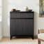 Armoire d'appoint en bois 38,2 "à 2 portes avec panneaux ondulés-1176704095