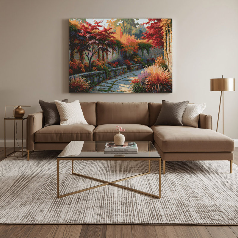 Art mural sur toile brun, "Thanksgiving", H 11 po x l 14 po