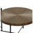 Coffee And End Table - Dark Walnut, With Cover, Robust Black Metal Legs Distressed Cylindrical Look Walnut Pair Waterproof Style For Home Decor-1446890300