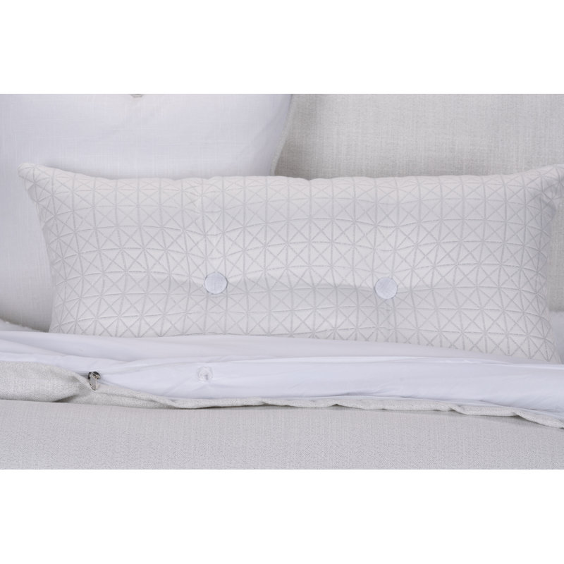 Lumiere Shimmer Luxury Duvet Cover & Insert Set, Frost, Full Duvet Cover + 2 Throw Pillows + 2 Shams