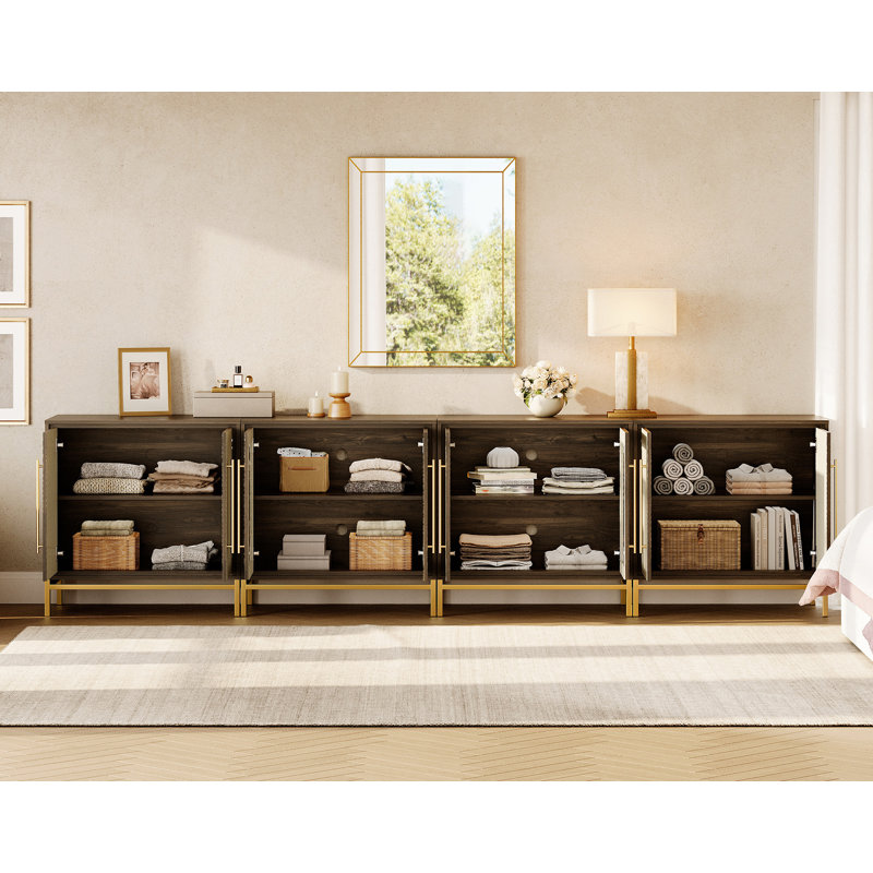 Commode de porte en cuir WAMPAT avec charnières à fermeture douce