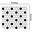 Carreau de mosaïque hexagonal en porcelaine nid d'abeille pour mur et plancher Metro 1 "x 1" Metro