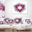 Motif de fleur violette fractale - coussin imprimé abstrait