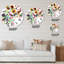 Vibrant Wild Spring Leaves and Wildflowers - horloge murale moderne-93602033
